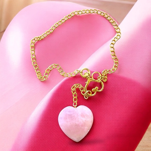 Gorgeous Rose Quartz heart pendant necklace It is the love stone for a reason - Picture 4 of 15